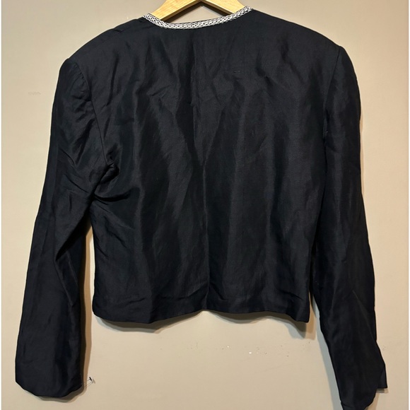 JAPON ET CHINE Vintage Linen Ramie Blazer Jacket - Picture 6 of 7